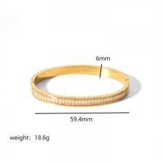 Fashion Stainless Steel Gold Bangles Jewelry Women ZC-0667W