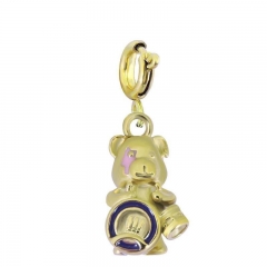 Movable 18K Gold Plated Lobster Clasp Pendant Charm for Bracelet  TK0129G