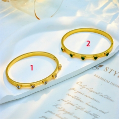 Fashion Stainless Steel Gold Bangles Jewelry Women ZC-0687