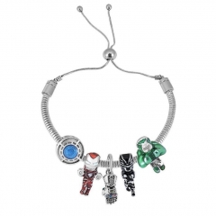 Stainless Steel Adjustable Snake Chain Bracelet with charms  CL5126