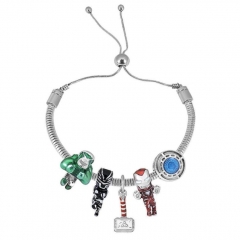 Stainless Steel Adjustable Snake Chain Bracelet with charms  CL5125