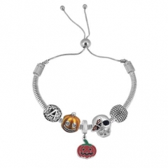 Stainless Steel Adjustable Snake Chain Bracelet with charms  CL5207