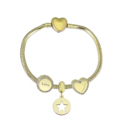 Stainless Steel Heart Women charms Bracelet  XK3562