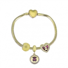 Stainless Steel Heart Women charms Bracelet  XK3552