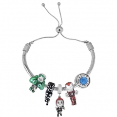 Stainless Steel Adjustable Snake Chain Bracelet with charms  CL5124