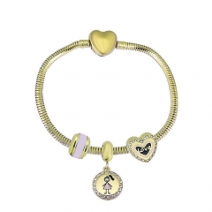 Stainless Steel Heart Women charms Bracelet  XK3560
