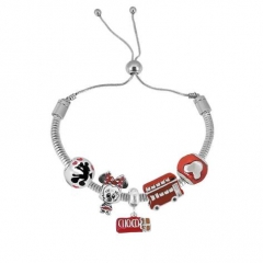 Stainless Steel Adjustable Snake Chain Bracelet with charms  CL5232