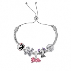 Stainless Steel Adjustable Snake Chain Bracelet with charms  CL5205