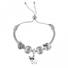 Stainless Steel Adjustable Snake Chain Bracelet with charms  CL5246