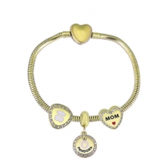 Stainless Steel Heart Women charms Bracelet  XK3556