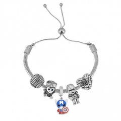 Stainless Steel Adjustable Snake Chain Bracelet with charms  CL5218