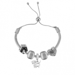 Stainless Steel Adjustable Snake Chain Bracelet with charms  CL5243